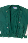Vintage Green/Gray Button Down Russel Athletic Sweatshirt