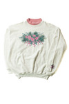 Vintage Gray & Pink Bouquet Sweatshirt (1990s)