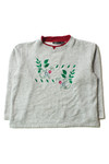 Vintage Embroidered Floral Squares Sweatshirt (1990s)