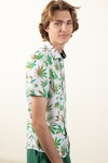 Weed Leaf Button Up Shirt