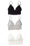 White Lace Trim Bralette