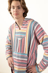 Lightweight Natural Pinstripe Baja Hoodie