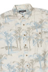 Sailboat And Palm Tree Cotton Hawaiian Shirt
