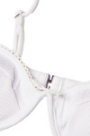 White Ribbed Underwire Bikini Top