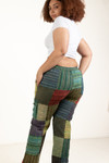Striped Patchwork Cargo Pants