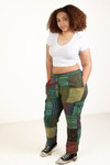 Striped Patchwork Cargo Pants