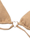 Gold Shimmer Heart Bikini Top