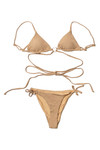 Gold Shimmer Heart Bikini Bottom