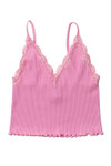 Baby Pink Seamless Lace Trim Cami