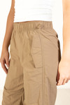 Khaki Drawstring Parachute Pants