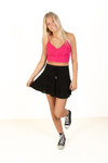 Black Ruffle Tiered Mini Skirt