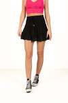 Black Ruffle Tiered Mini Skirt