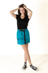 Parachute Mini Skirt (Ocean)