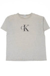 Vintage Distressed Calvin Klein Logo Single Stitch T-Shirt (1990s)