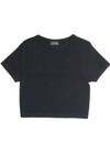 Black Seamless Crop Shirt