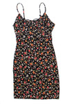 Black Floral Milkmaid Cami Mini Dress