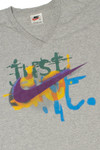 Vintage "Just Do It" Nike Logo V-Neck T-Shirt