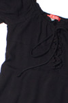 Black Lace Up Milkmaid Maxi Dress