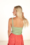 Sage Lace Trim Seamless Tank