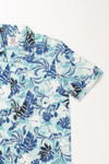 Blue Hibiscus Print Hawaiian Shirt 1