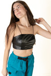 Pleather Crop Cami