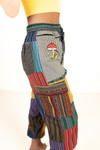 Cargo Embroidered Patchwork Pants