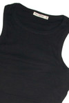 Black Ribbed Crop Tank