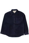 Navy Corduroy Button Down Shirt