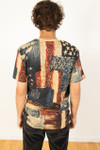 Patchwork Print Flag Shirt