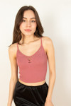 Dusty Rose Seamless Lace Pattern Cami