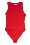 Red Doubled Layered Tank Bodysuit