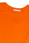 Orange Ribbed Crop Shirt