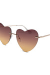 Frameless Heart Lens Sunglasses