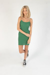 Green Bubble Knit Cami Dress