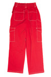 Cherry Red Cargo Skater Jeans