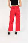 Cherry Red Cargo Skater Jeans