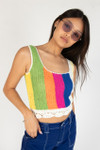 Orchid Stripe Crochet Tank