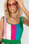 Hyacinth Stripe Crochet Tank