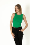 Green Waffle Seamless Tank