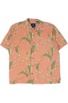 Salmon Palm Leaf Hawaiian Shirt