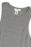 Gray Ribbed Crew Tank