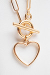 Heart Of Gold Toggle Clasp Necklace