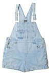 Vintage No Excuses Jeans Light Wash Denim Overall Shorts