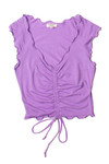 Amethyst Purple Center Ruched Tee