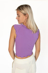 Amethyst Purple Center Ruched Tee