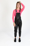 Pleather Jogger Overalls