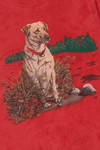 Vintage 1988 Yellow Lab Scenic Dog T-Shirt