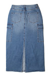 Denim Cargo Maxi Skirt