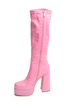 Light Pink Chunky GoGo Boots