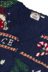 Vintage Blue Ugly Christmas Cardigan 59566